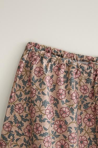 FLORAL BLOOMER TROUSERS — Pink 2