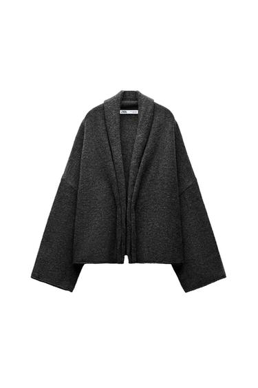 KNIT CARDIGAN WITH GOLD-TONE APPLIQUÉ