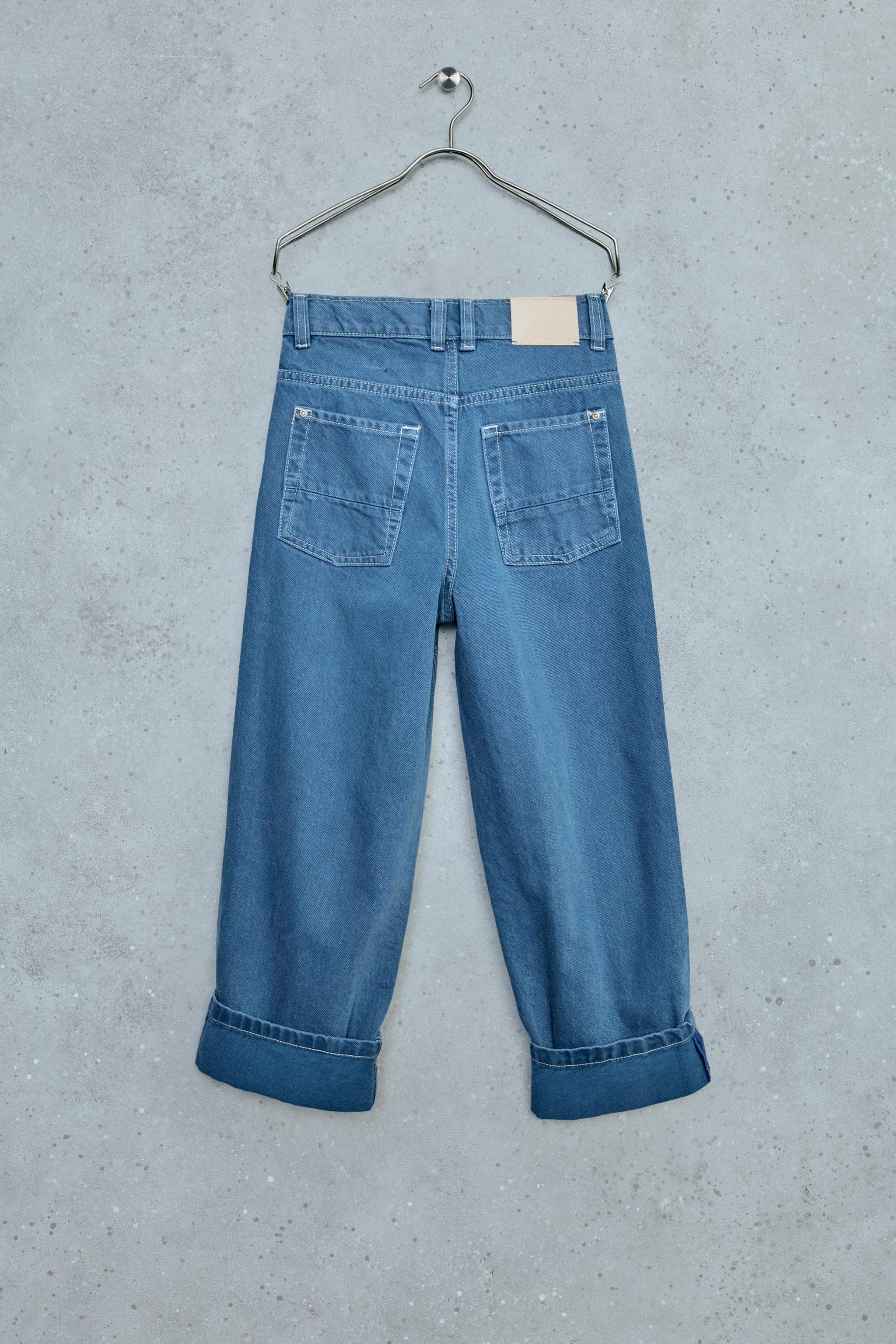 STORIESZ - LOOSE FIT CUFFED JEANS — Blue