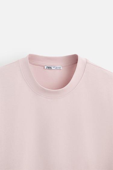 BASIC REGULAR FIT T-SHIRT - Pale pink by Zara - Image 7