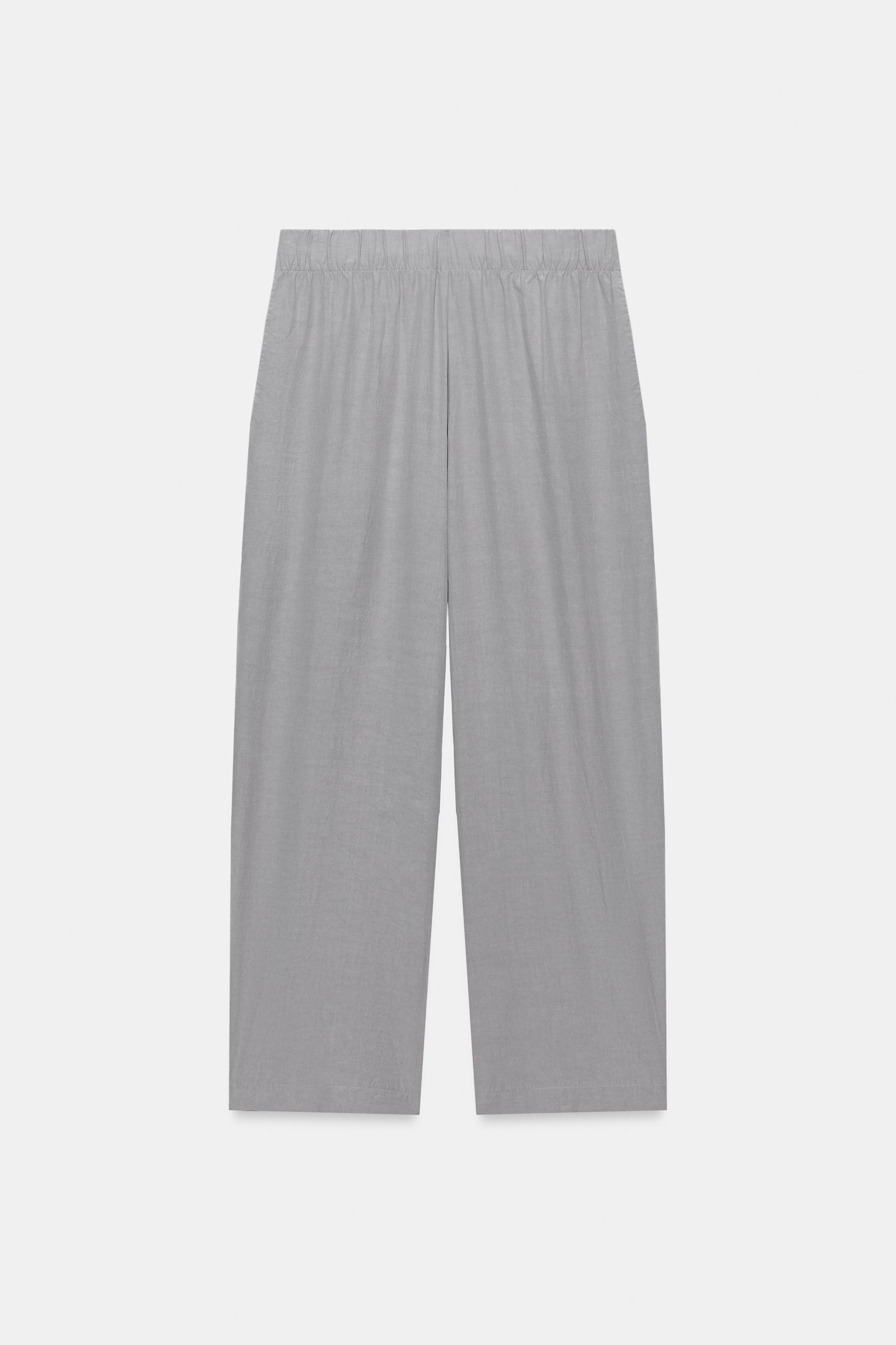 Zara ELASTİK CROP FIT PANTOLON görsel 4