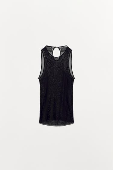 TOP BIMATIÈRE À FANTAISIE - Noir de Zara - Image 6