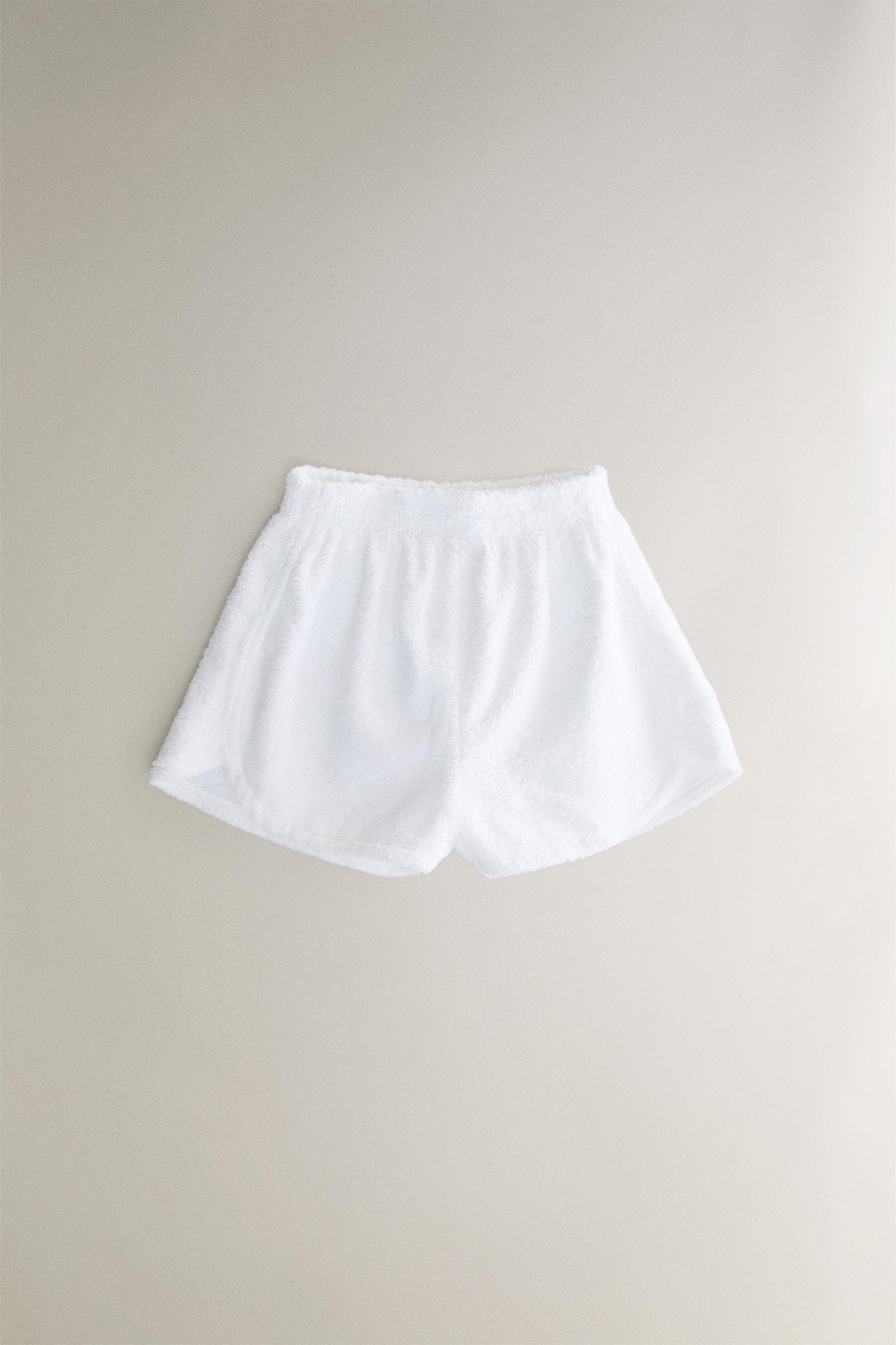 エクストラソフト パイル ショートパンツ - ホワイト | ZARA