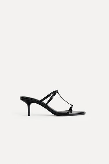 LEATHER STRAPPY SANDALS 50TH ANNIVERSARY - Black by Zara - Image 3