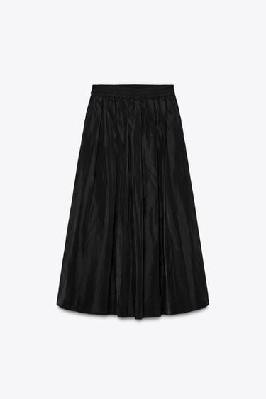 SAIA MIDI COM VOLUME ZW COLLECTION - Preto da Zara