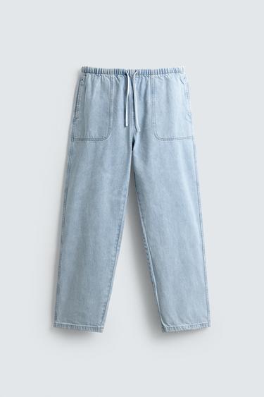 LIGHTWEIGHT JOGGER FIT JEANS - Mid-blue by Zara - Image 6