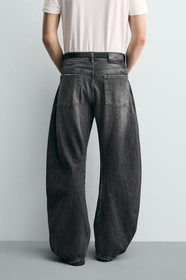 BARREL FIT JEANS WITH TWISTED SEAMS - Charcoal by Zara - Image 2