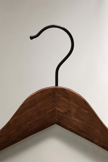 WOODEN FINISH COAT HANGER - Dark brown by Zara - Image 1