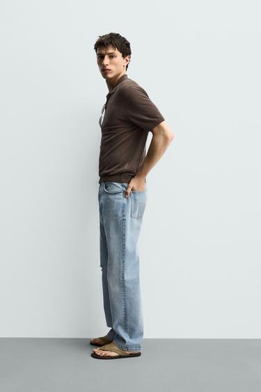 POLO REGULAR FIT 100% LIN - Marron de Zara - Image 3