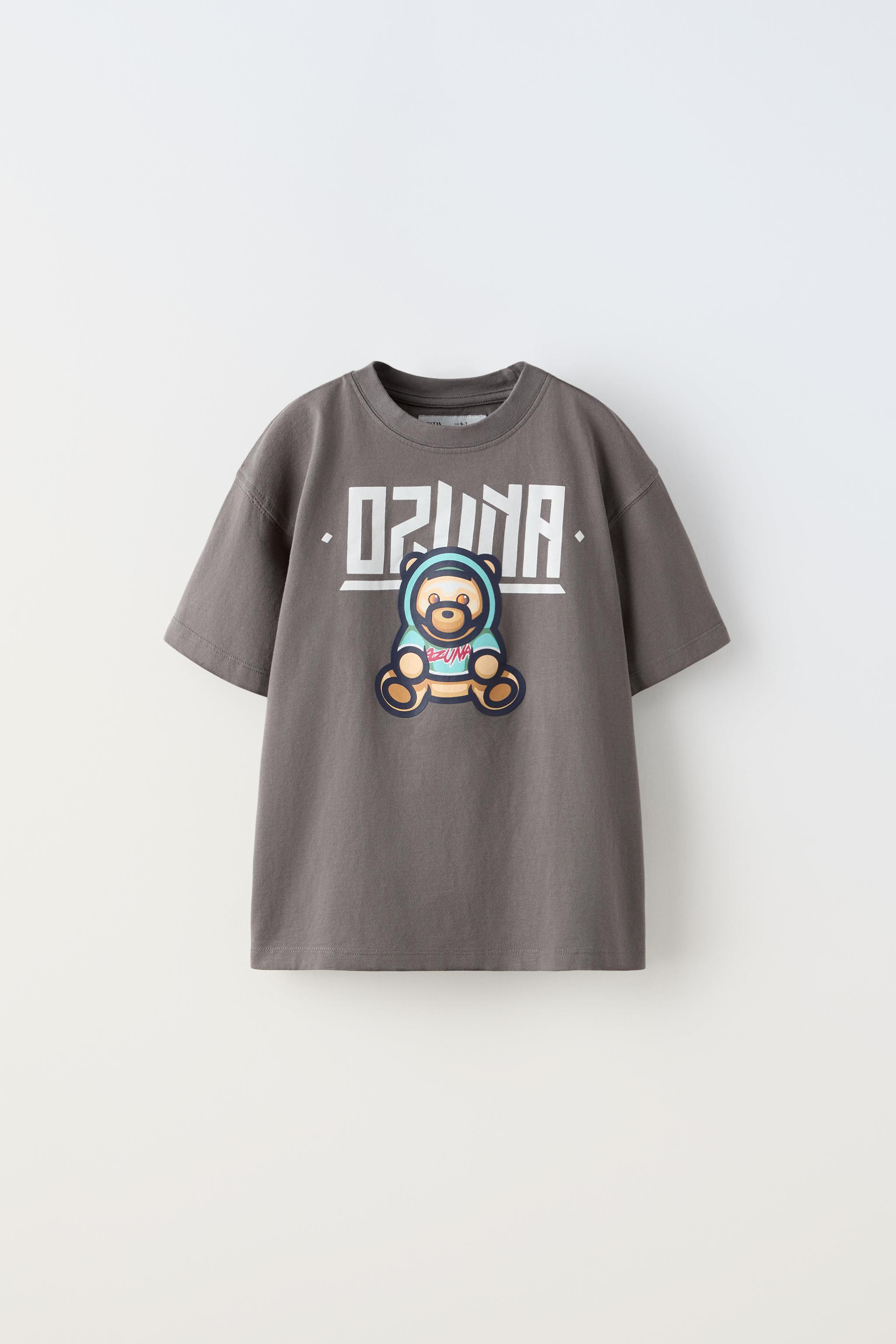 CONTRASTING OZUNA © BEAR PRINT T-SHIRT - Gray | ZARA United States