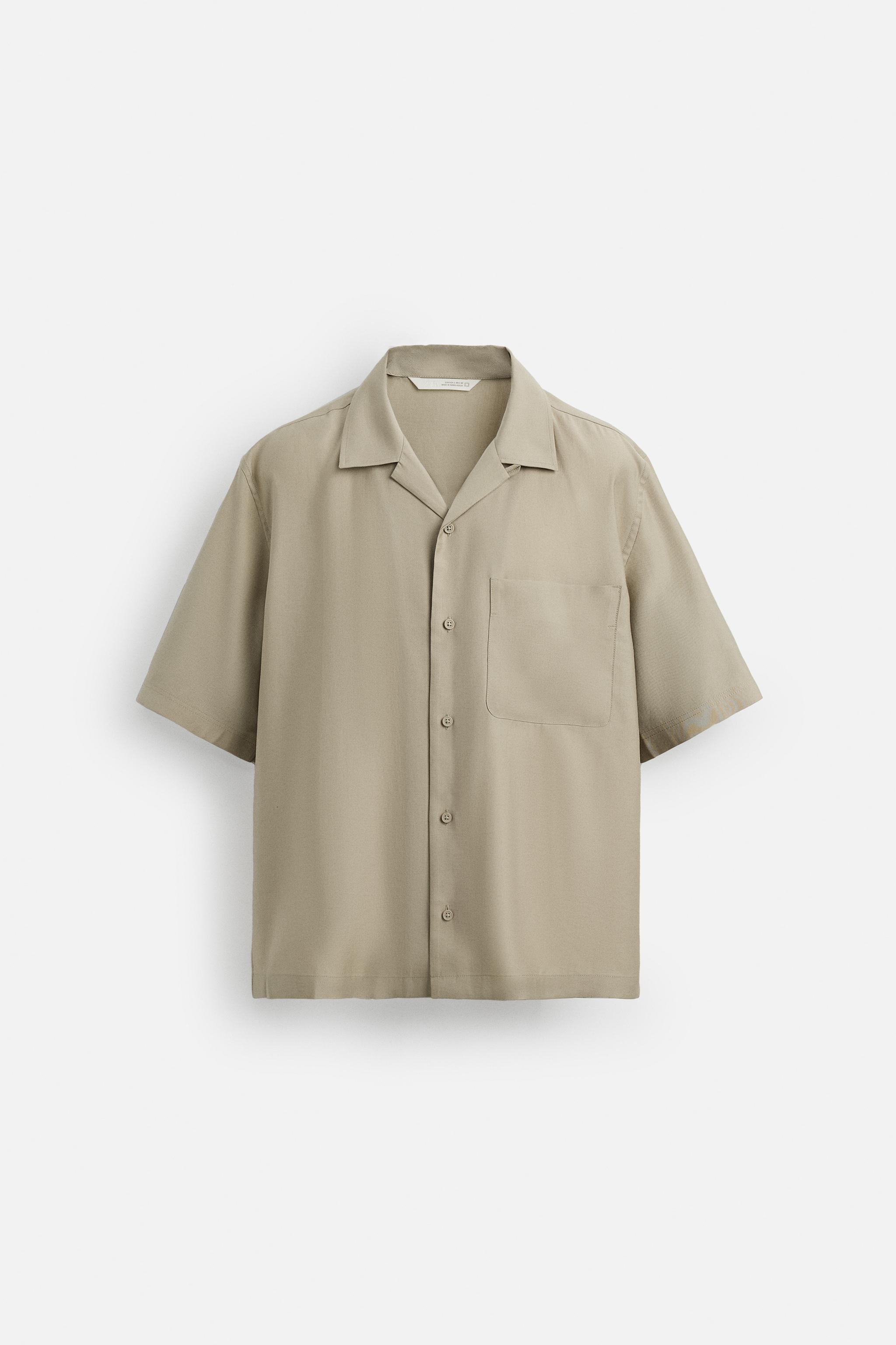 フルイドリラックスフィットシャツ - ブラック | ZARA Japan / 日本