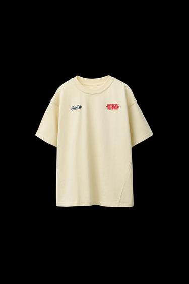 CAMISETA ESTAMPADA - Amarillo pastel de Zara - Imagen 0