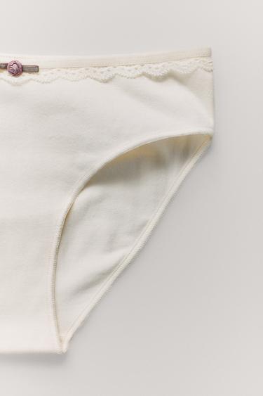 Zara 6-14 歲/六條裝蕾絲內褲 - 多色