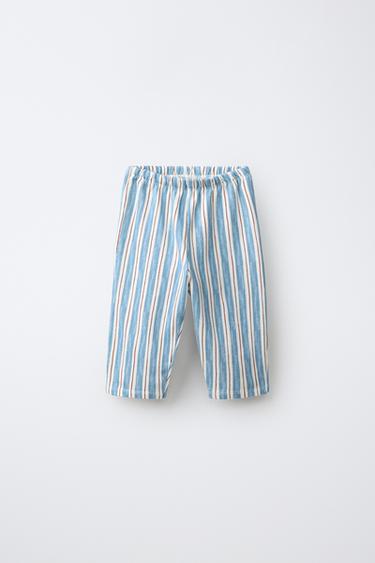 STRIPED TROUSERS - Sea green by Zara - Image 0