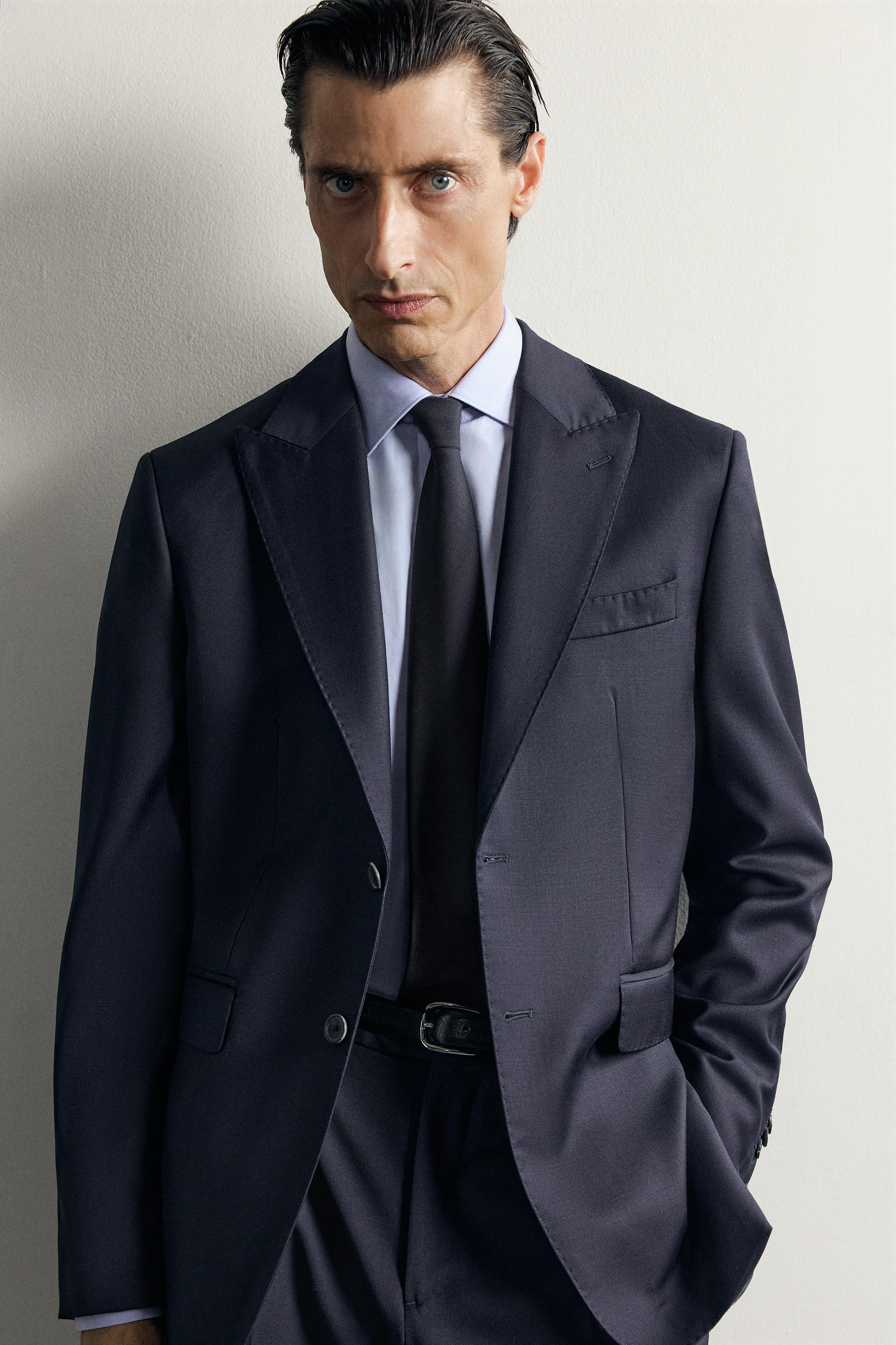 Zara %100 YÜN TAKIM BLAZER görsel 5