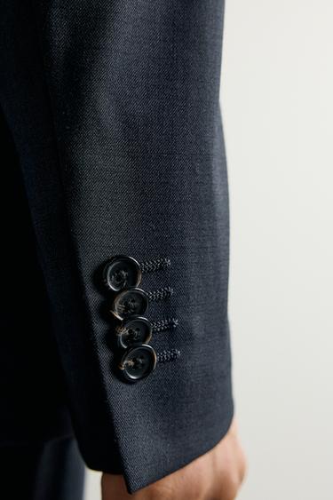 VESTE DE COSTUME CONFORT - Bleu marine de Zara - Image 9