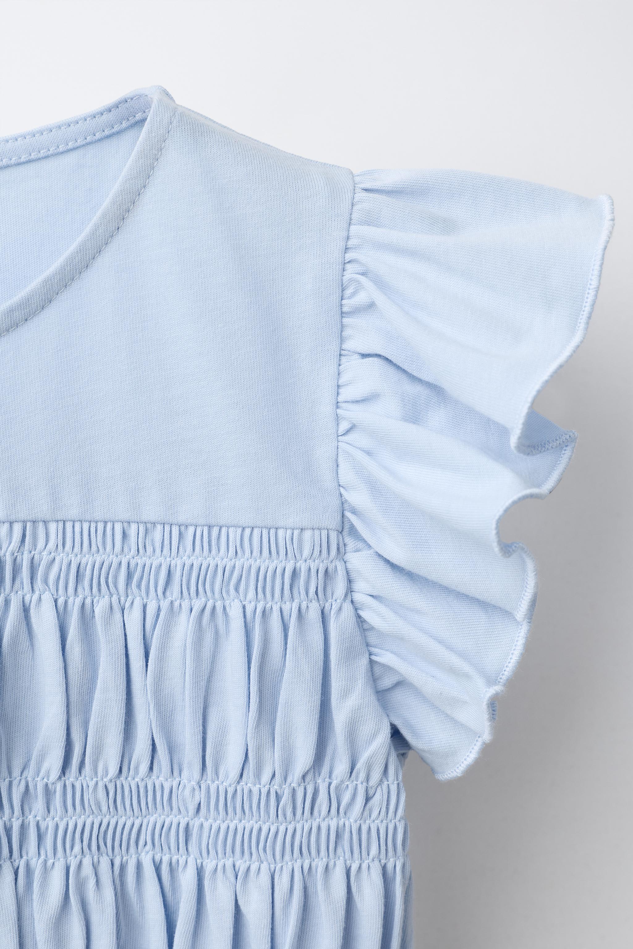 Детские футболки Zara RUFFLE DETAIL T-SHIRT — фото 3
