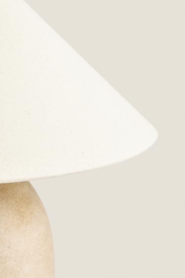 LARGE CERAMIC TABLE LAMP - Ecru by Zara - Image 2