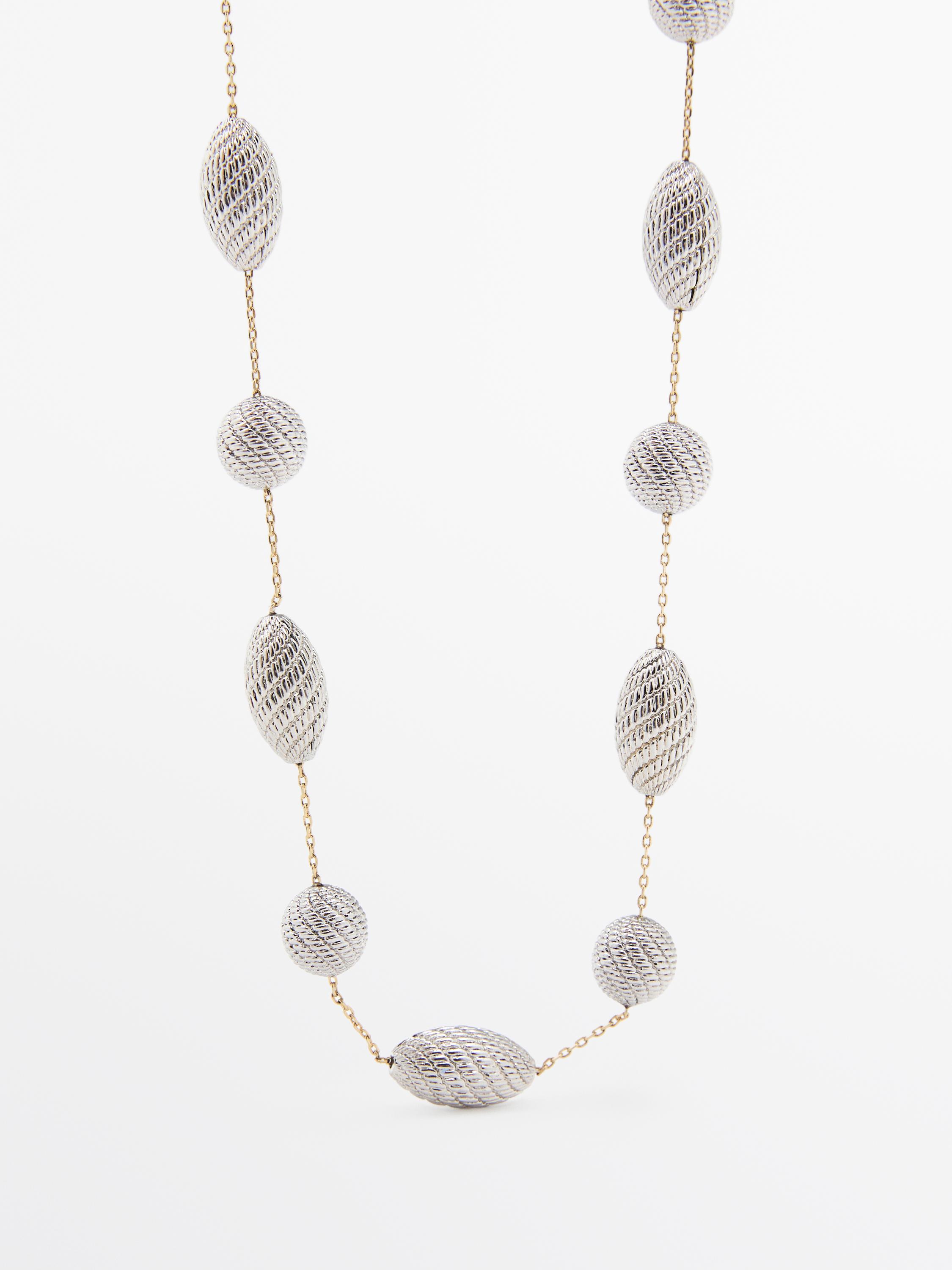 Collier texturé pièces ovales