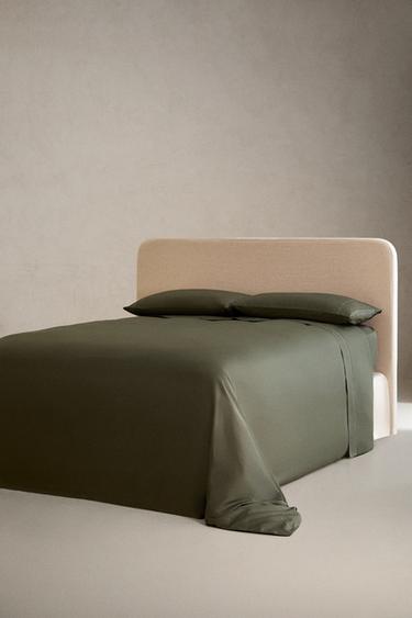 SATEEN FITTED SHEET | 40 CM HIGH (300 THREAD COUNT) — Khaki 2