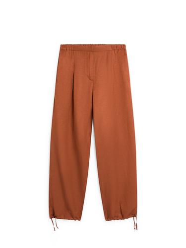 Zara Flowing trousers with tie detail - Orange