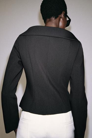 VESTE AJUSTÉE ZW COLLECTION - Noir de Zara - Image 2