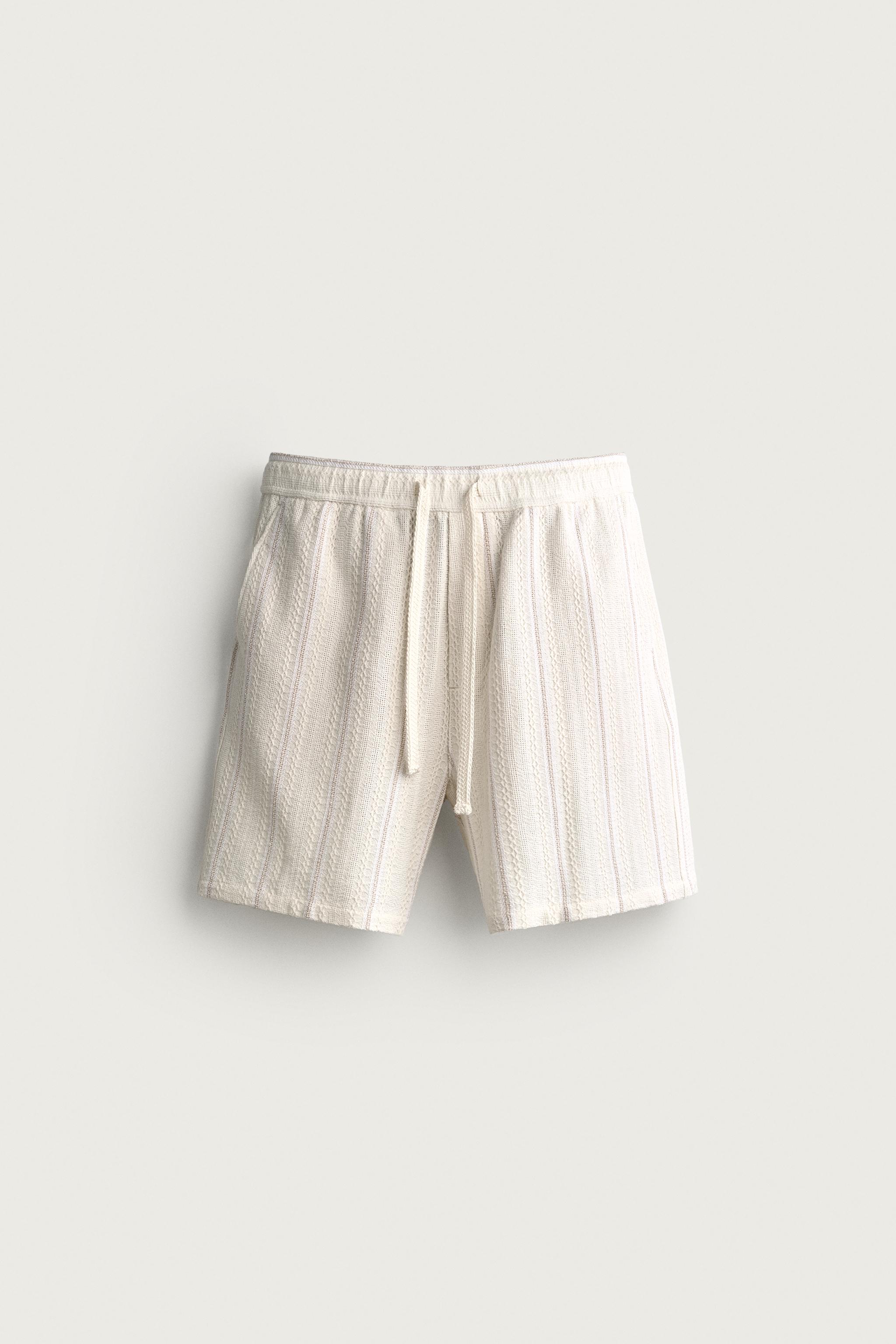 REGULAR FIT TEXTURED SHORTS