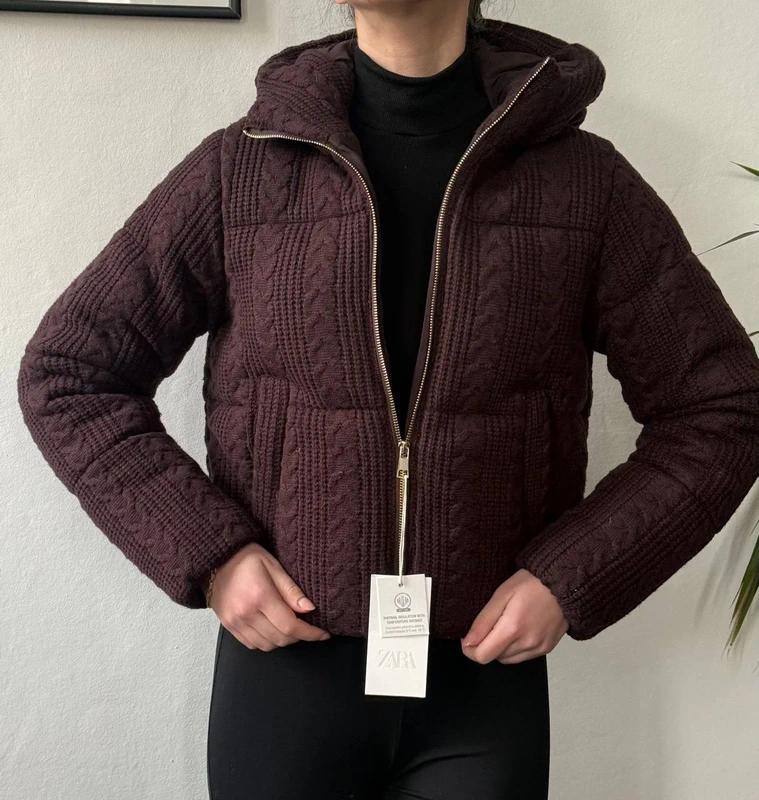 CABLE KNIT HOODED ANORAK - Image 2