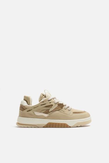SKATE SNEAKERS - SAND/BROWN by Zara