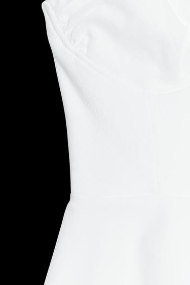 TOP COMBINADO PEPLUM - Blanco de Zara