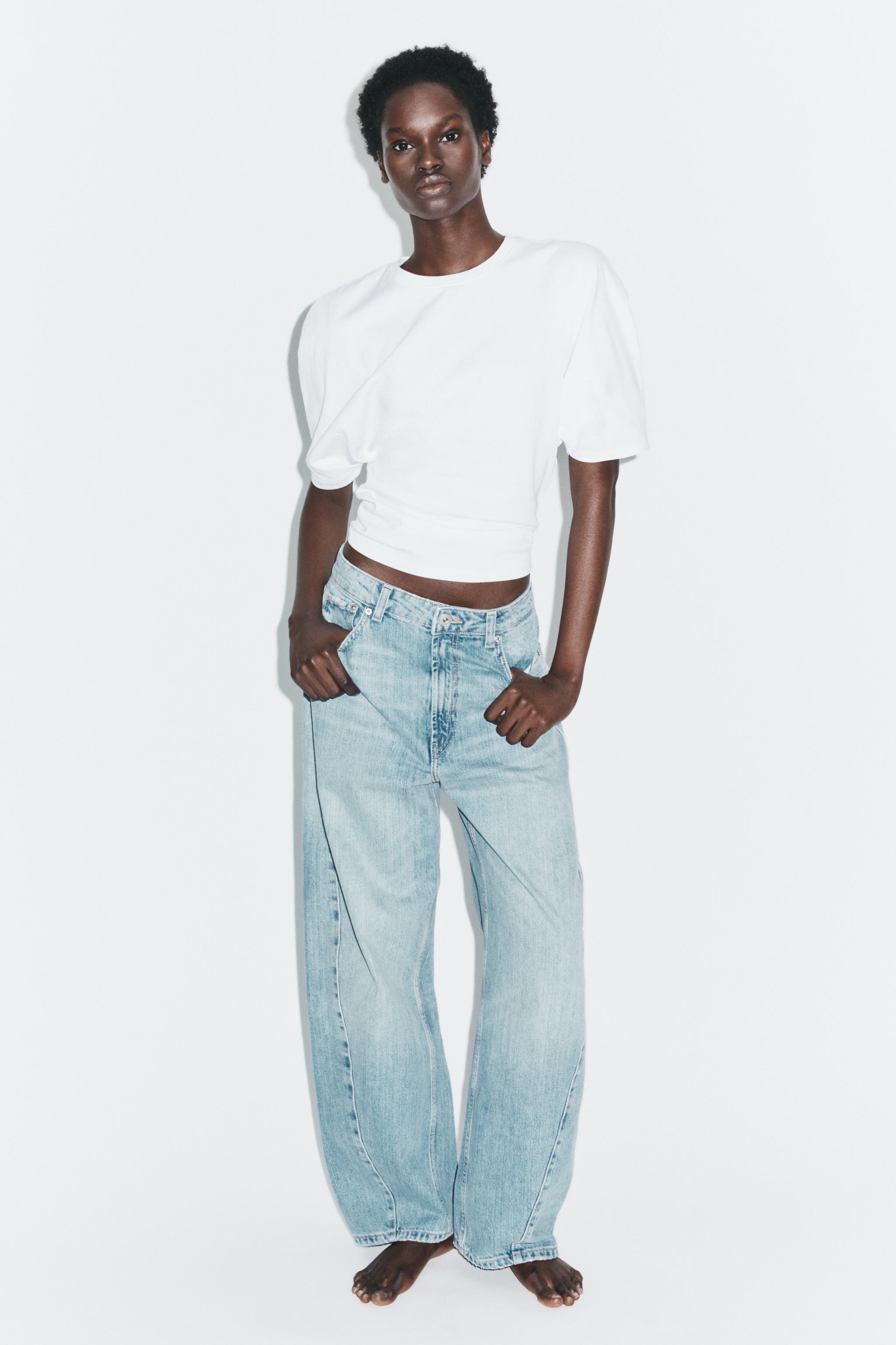 TRF BAGGY BARREL MID-WAIST JEANS