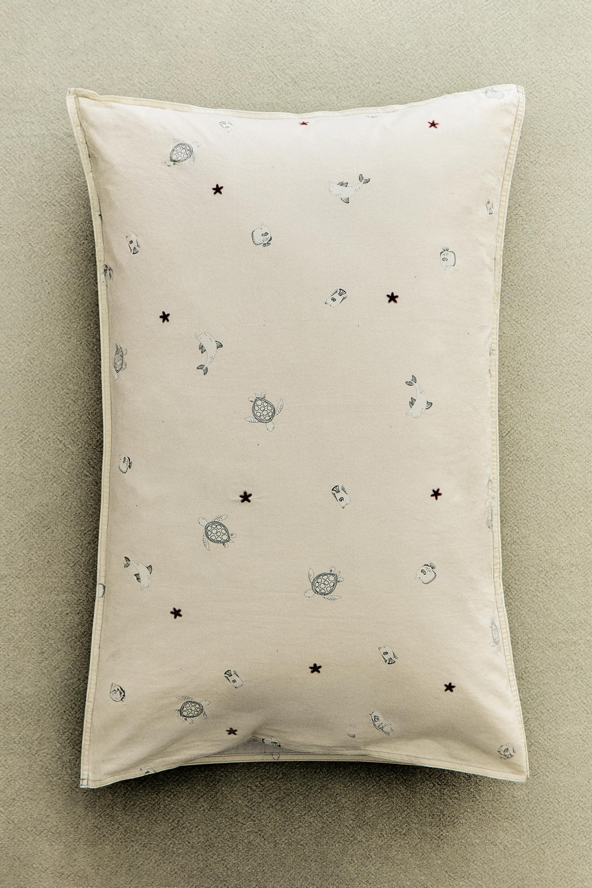 CHILDREN’S SEA PRINT PILLOWCASE