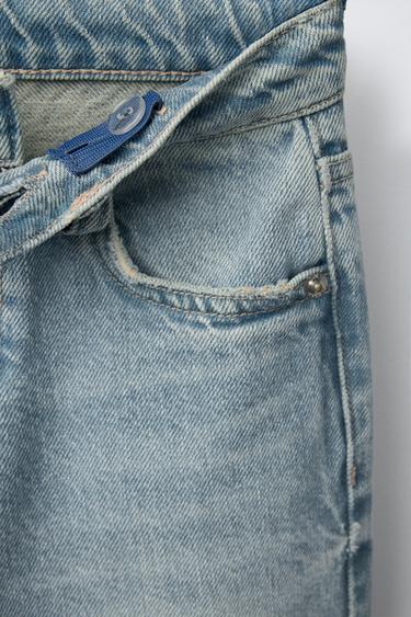 WIDE-LEG OVERDYED CLOSED © JEANS - Blue by Zara - Image 3
