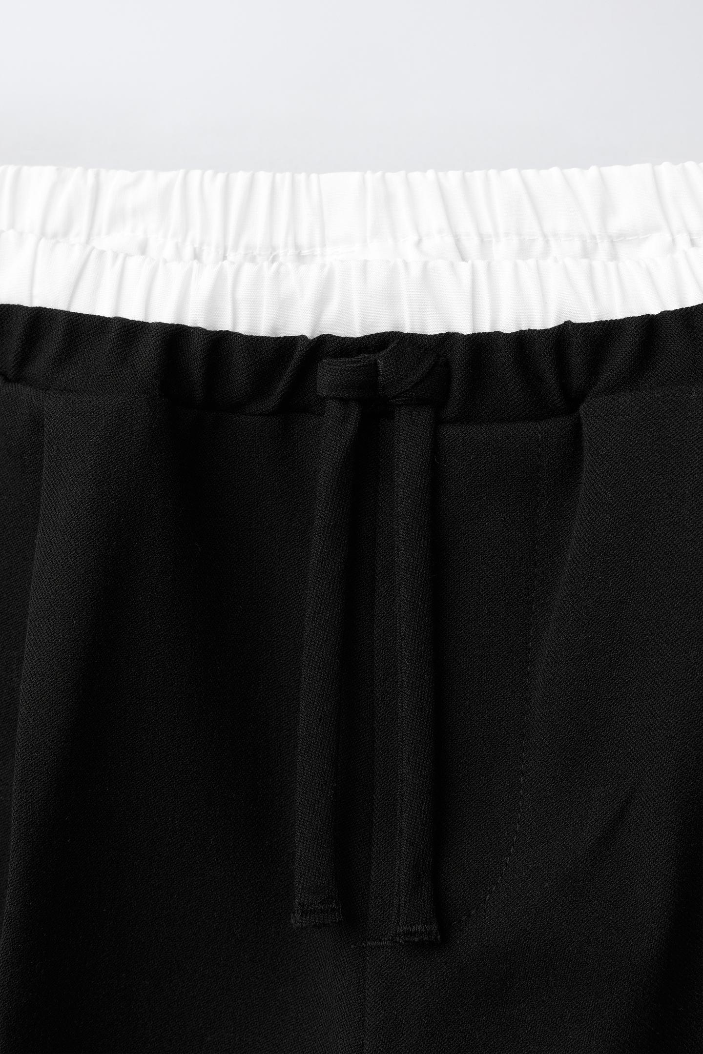 Детские брюки Zara Double Waistband Wide Leg, цвет: Чёрный — фото 3