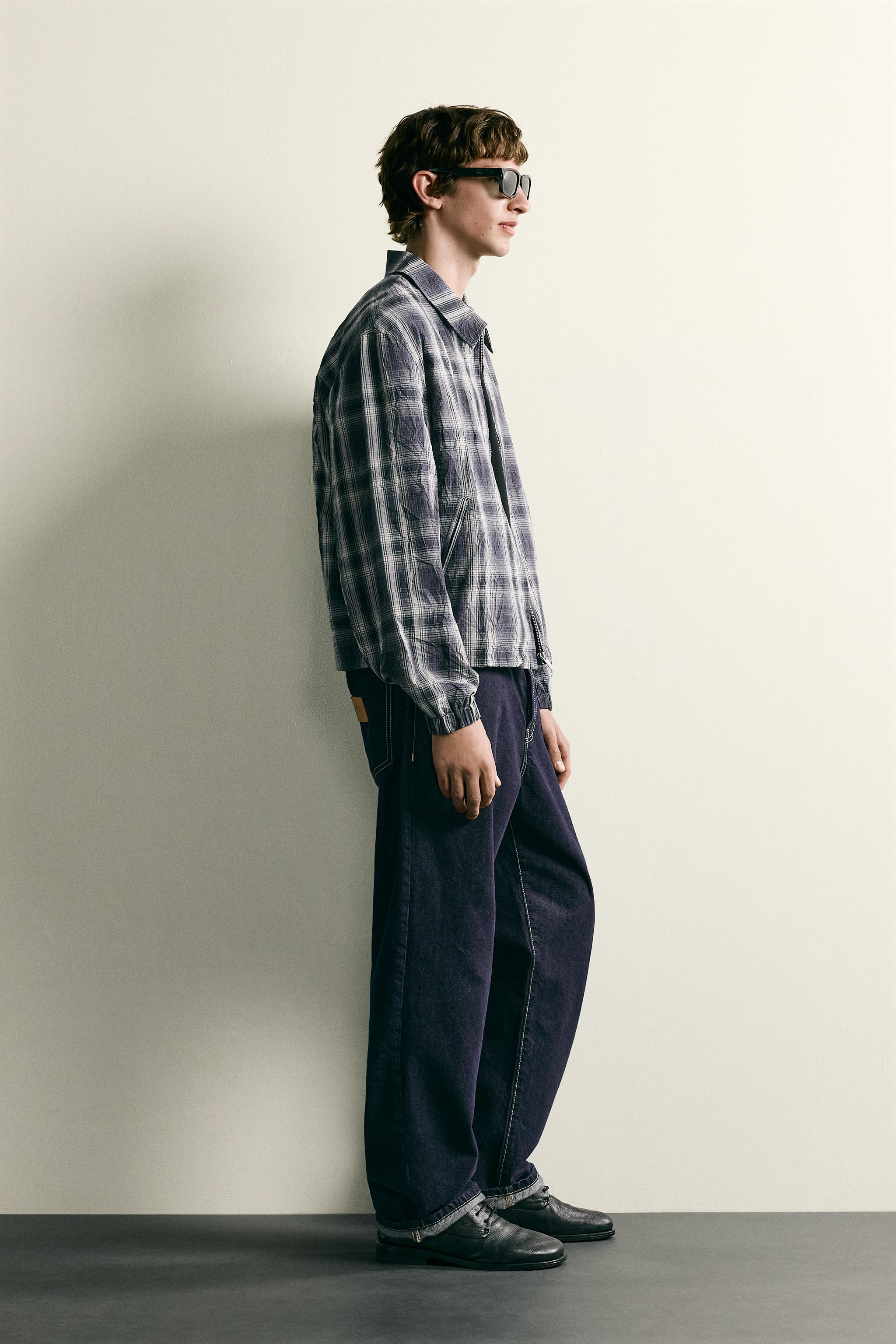 RELAXED FIT PLAID JACKET