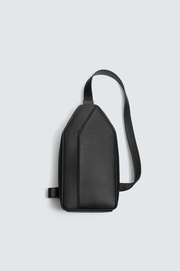 ZARA VERTICAL TEXTURED CROSSBODY BAG