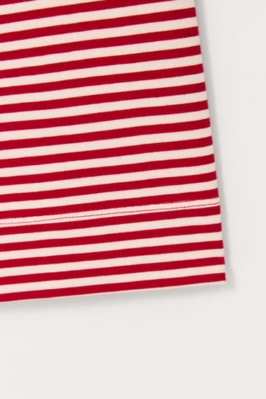 LIMITED EDITION STRIPED T-SHIRT - White / Red by Zara - Image 5