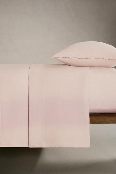 DRAP-HOUSSE LIN LAVÉ | 30 CM HAUTEUR (140 G/M²) - Rose pâle de Zara - Image 2