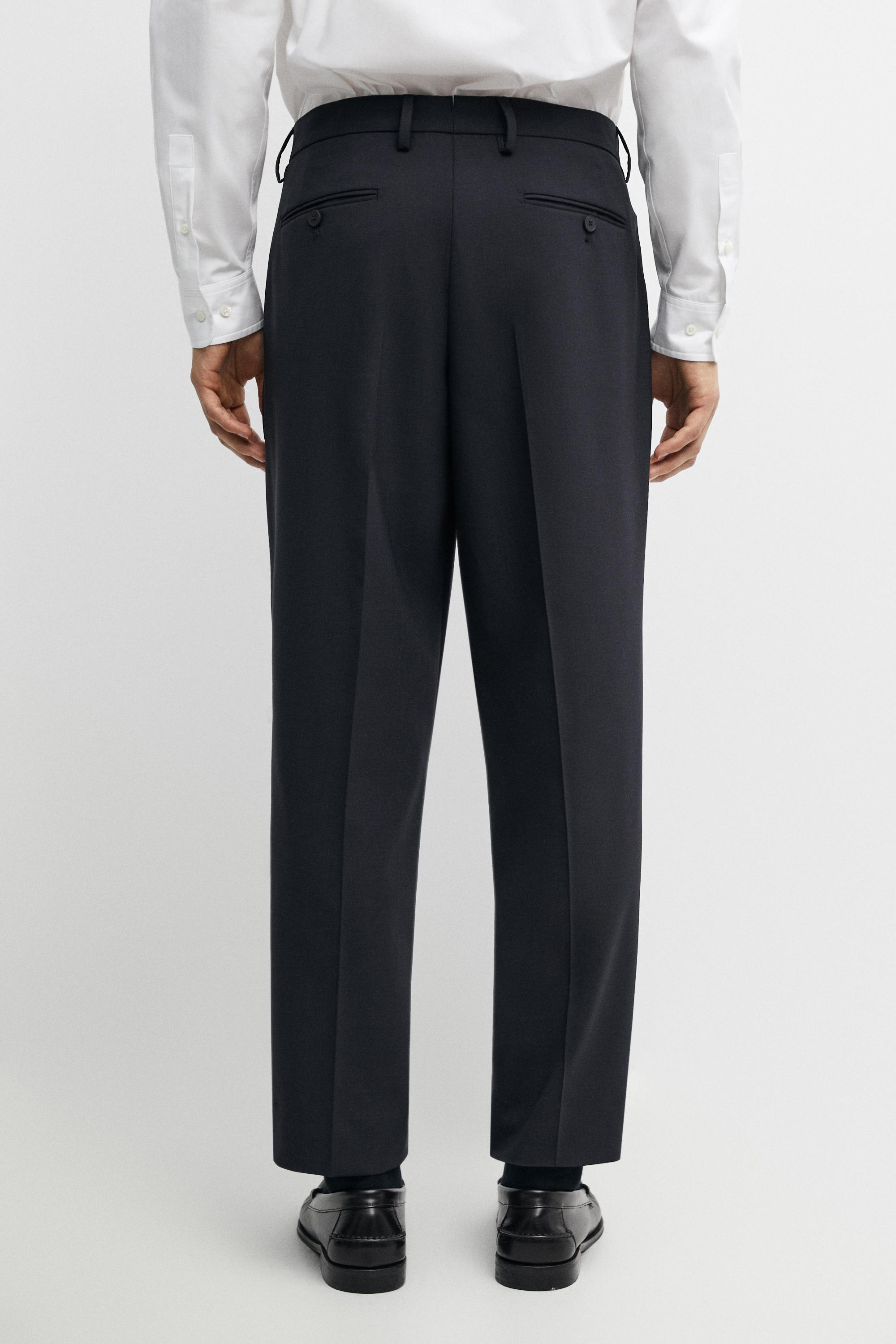 Pantalon de costume en laine mélangée