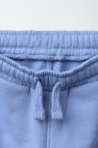PANTALON DE JOGGING EN MOLLETON AVEC ÉTIQUETTE - Bleu clair de Zara - Image 2
