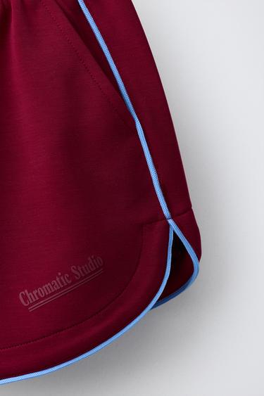 SHORT SPORT CONTRASTE - Bordeaux de Zara - Image 3