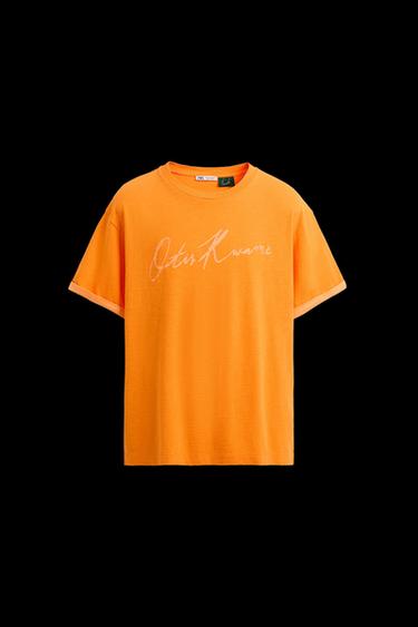 Zara OTIS KWAME KYE QUAICOE SIGNATURE T-SHIRT - Orange