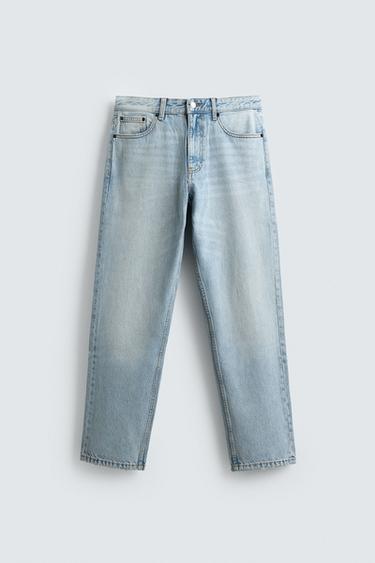 SLIM TAPERED FIT JEANS - Light blue by Zara