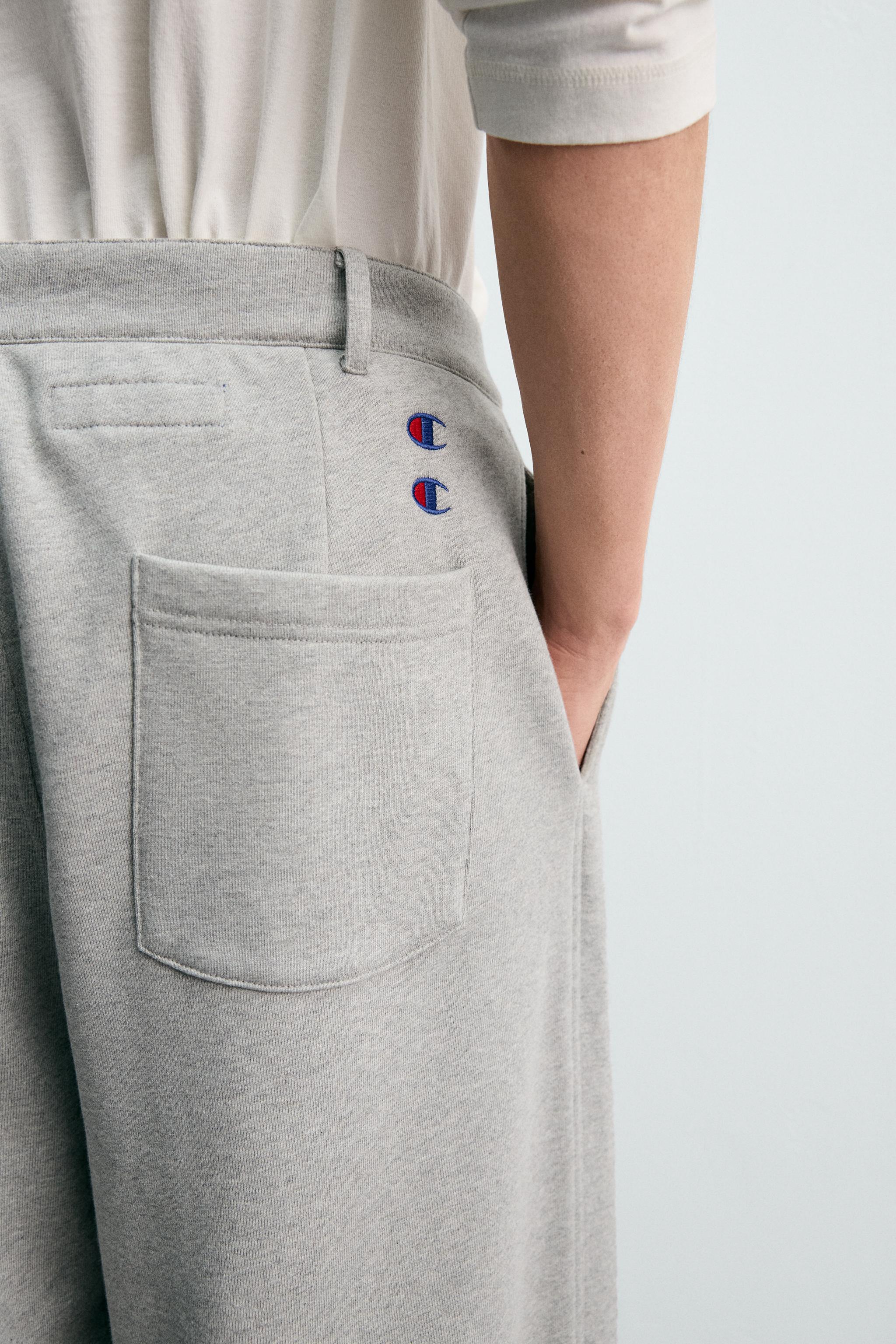 CHAMPION ® X ZARA RELAXED FIT PLEATED PANTS - Gray marl