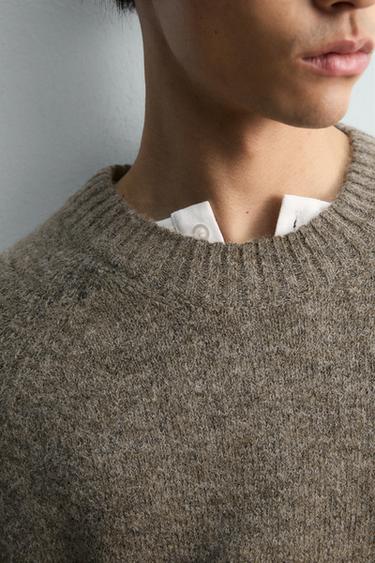 RELAXED FIT TEXTURED JUMPER - Beige by Zara - Image 5