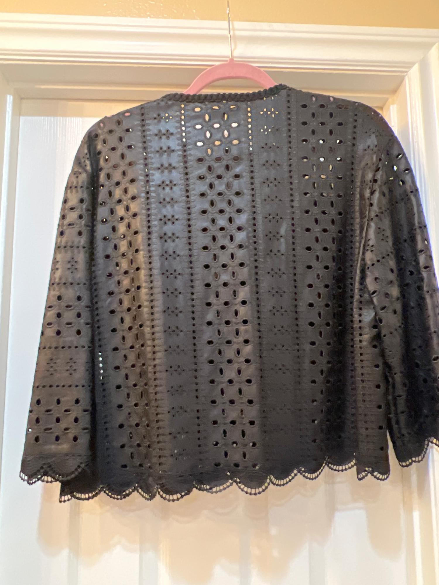 OPENWORK EMBROIDERED TOP