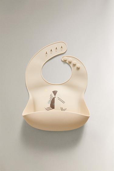 KIDS' RABBIT SILICONE BIB - Multicoloured by Zara