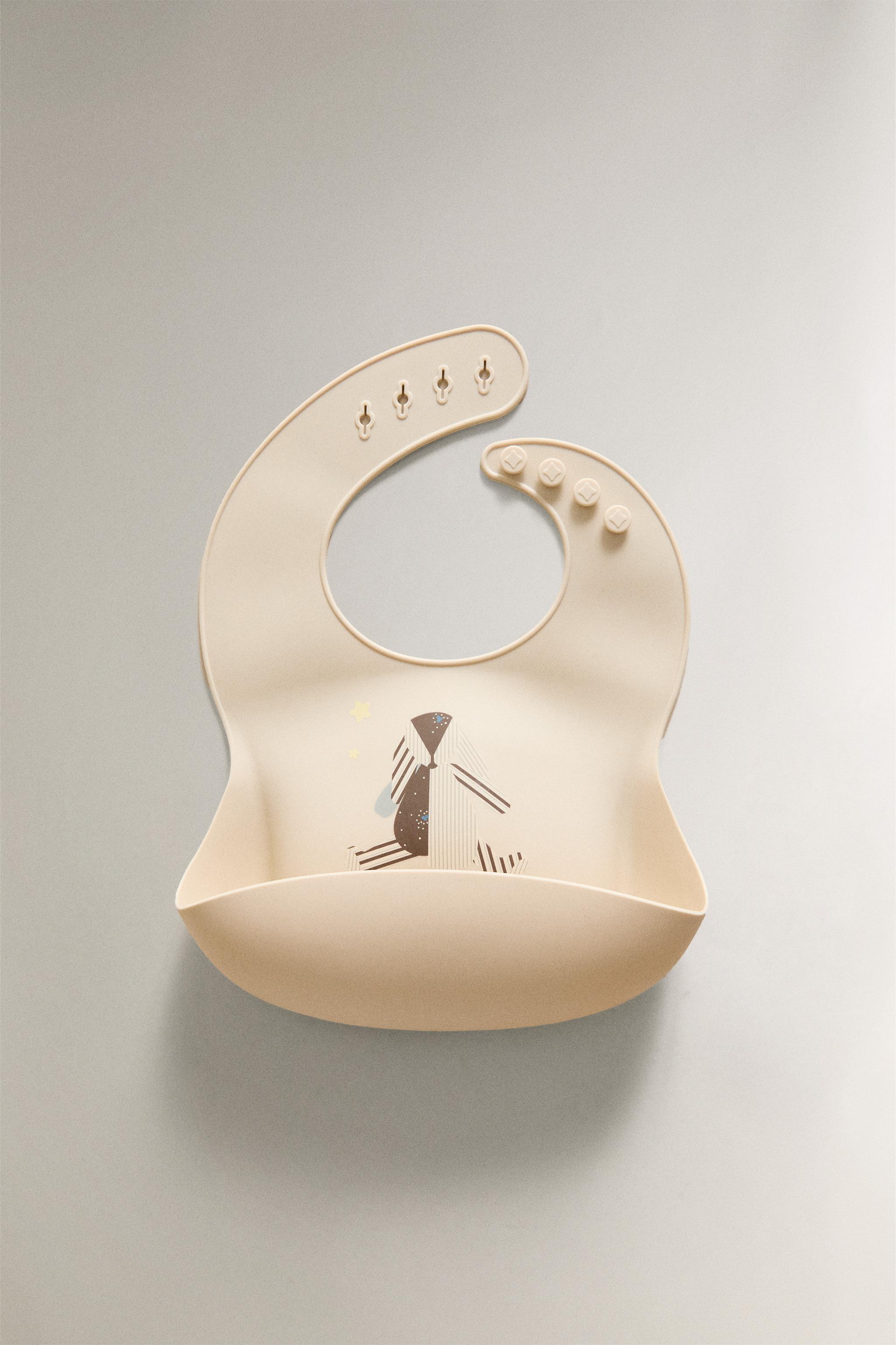 KIDS' SILICONE RABBIT BIB