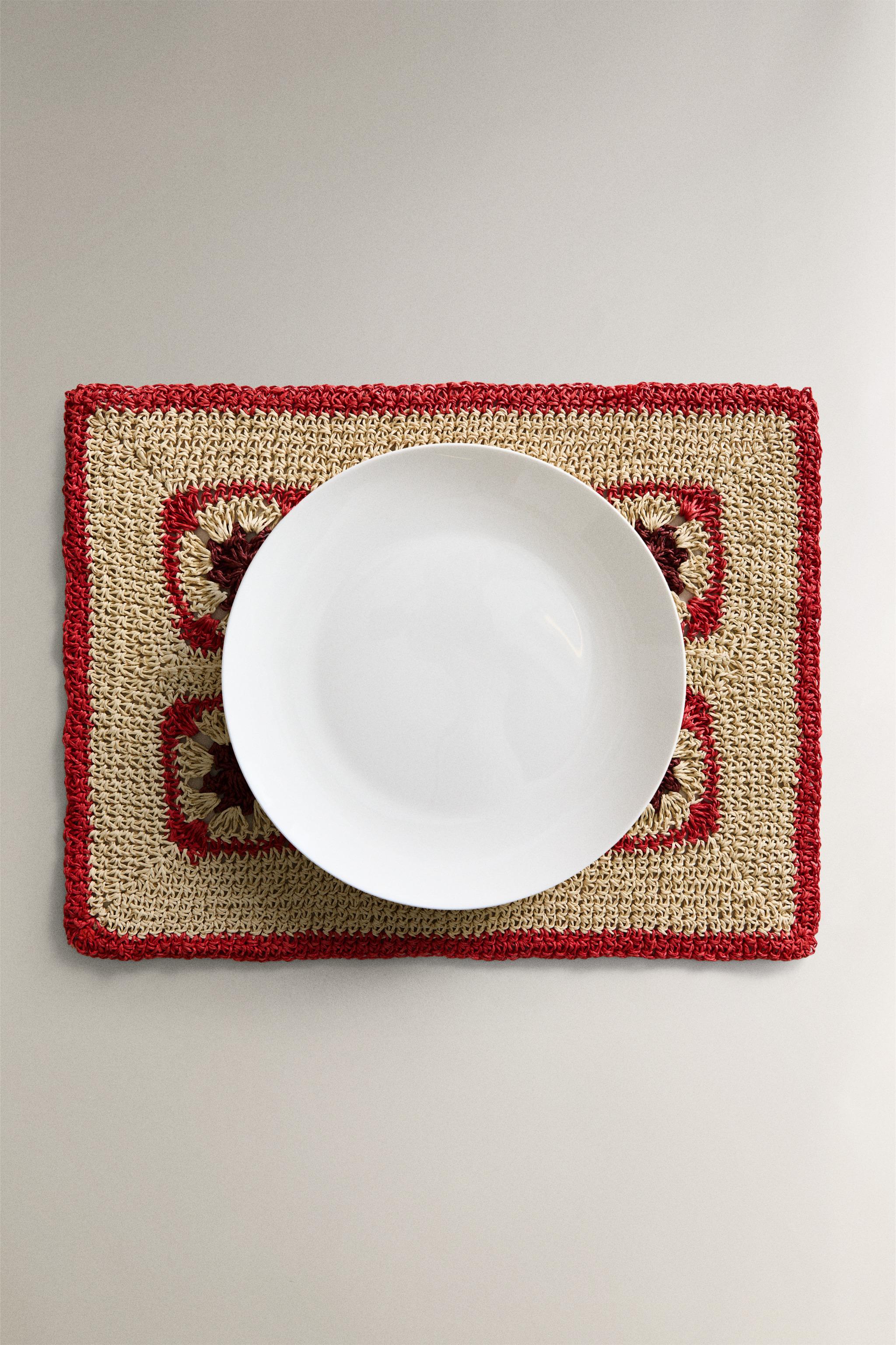 SET DE TABLE CROCHET COULEUR