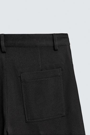 PANTALON ÉVASÉ EN TWILL - Noir de Zara - Image 9